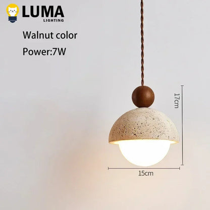 Luz Colgante de Travertino Japonés Hlights